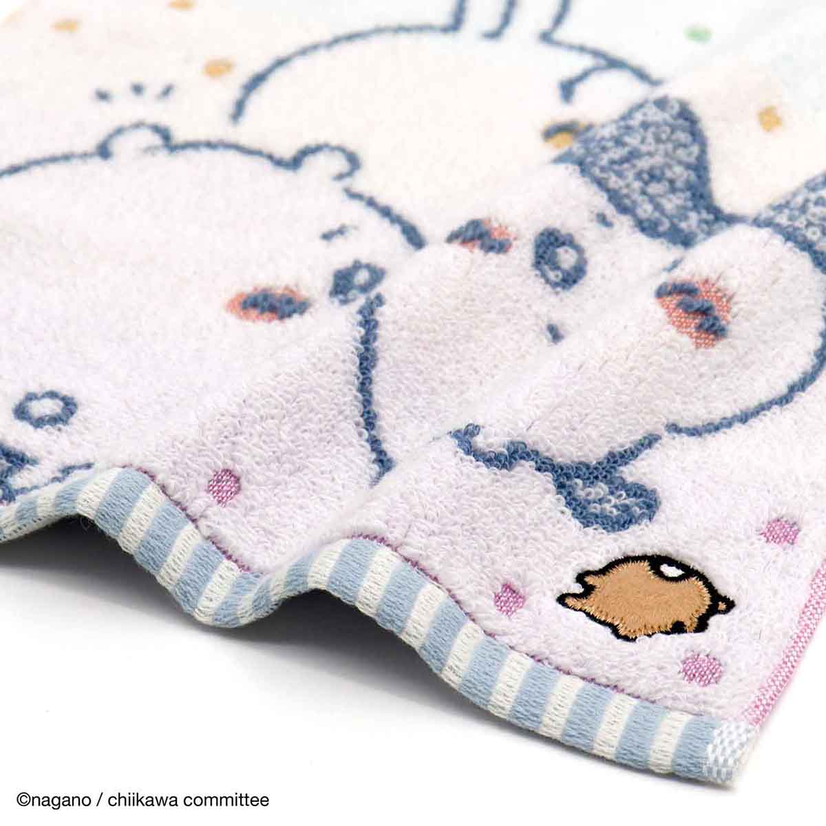 Chiikawa Towel Handkerchief (Friends Blue)