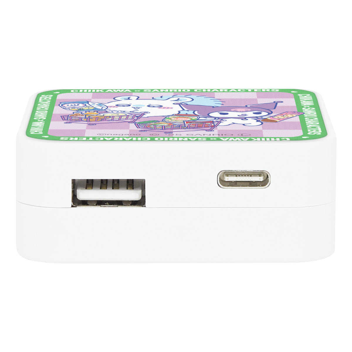 ちいかわ×サンリオキャラクターズ スーパーマーケットなUSB/USB Type-C ACアダプタ(モモンガ&クロミ)