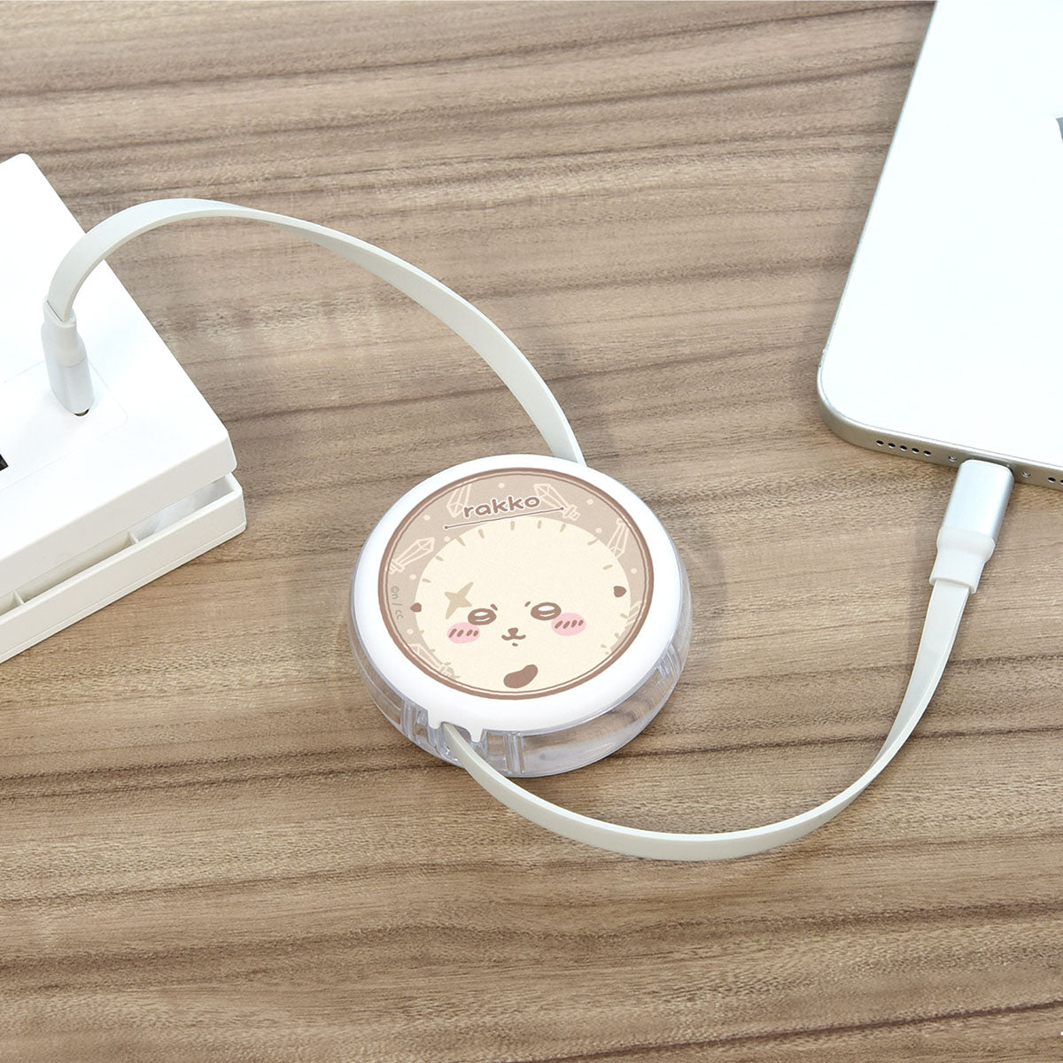 ちいかわ PD60W対応 USB2.0リール式Type-Cケーブル(ラッコ)