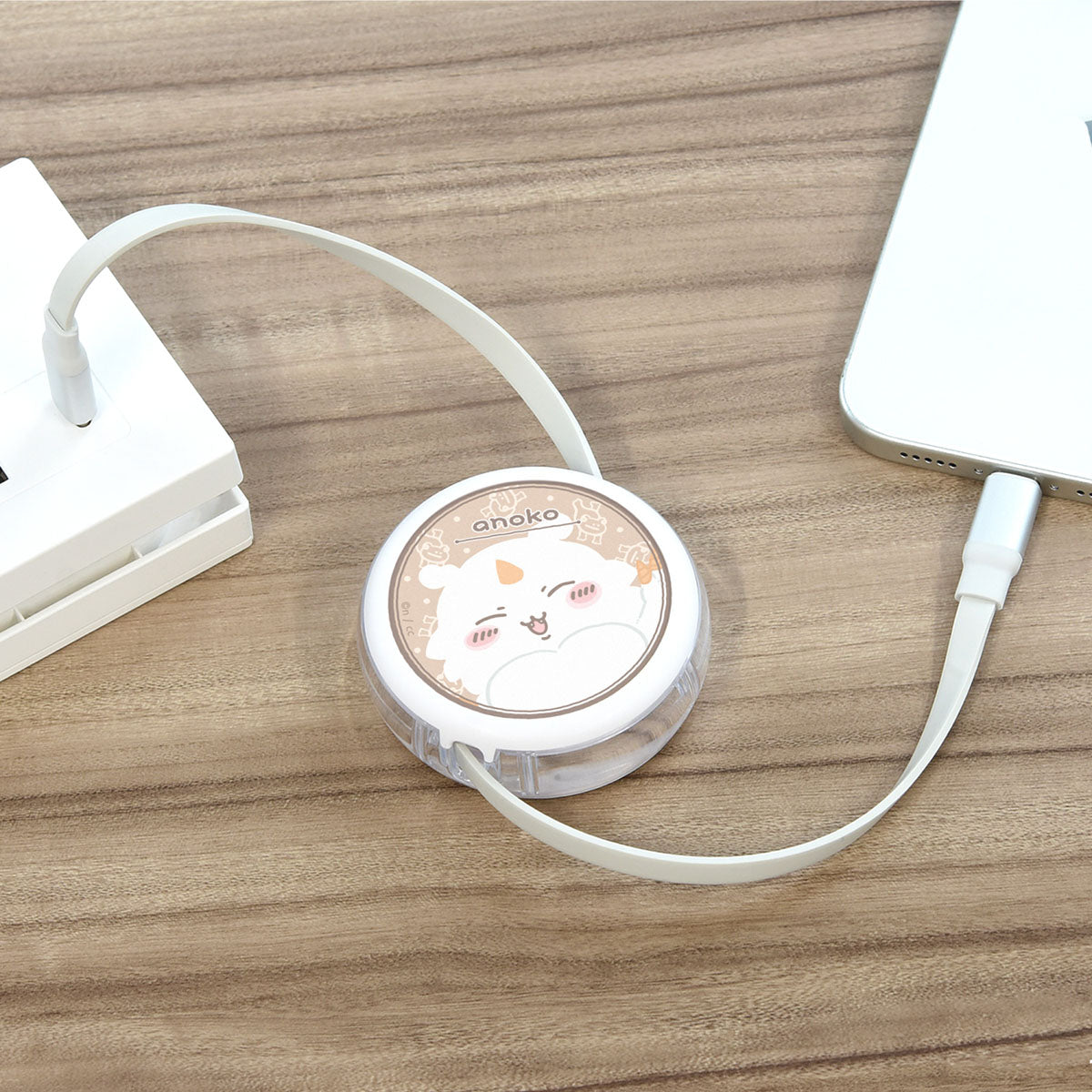 치이카와 USB Type-C 대응 동기화 및 충전 릴 케이블 (아노코)