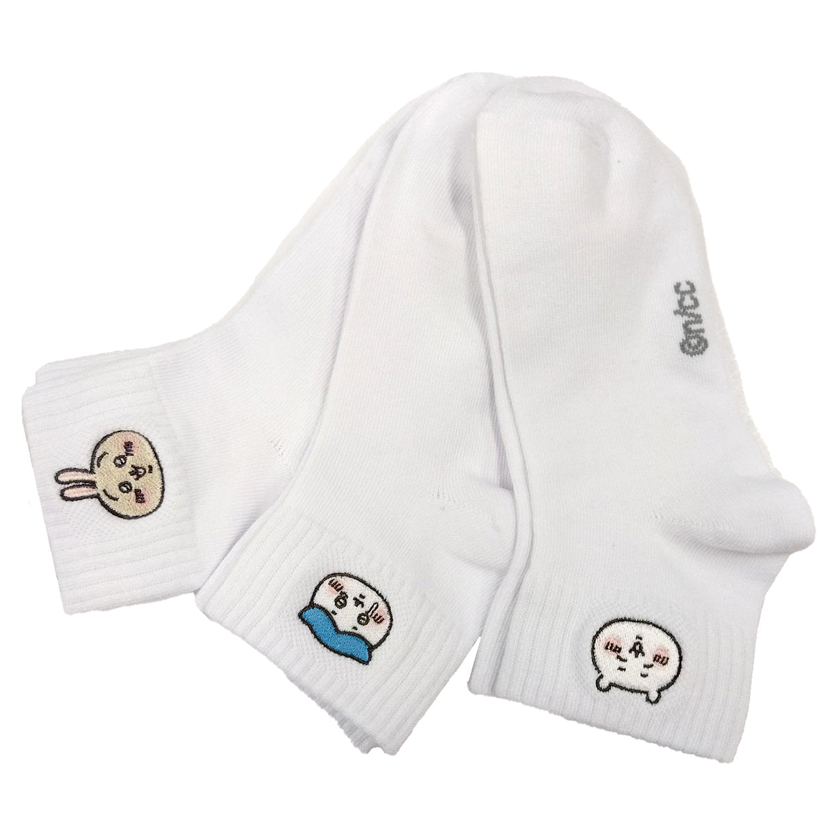 吉伊卡哇 单点刺绣袜 3件套(白色)女士用