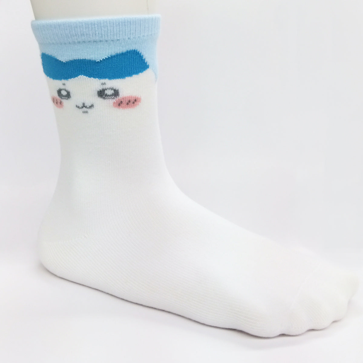 Chiikawa Crew Socks (Hachiware Face)