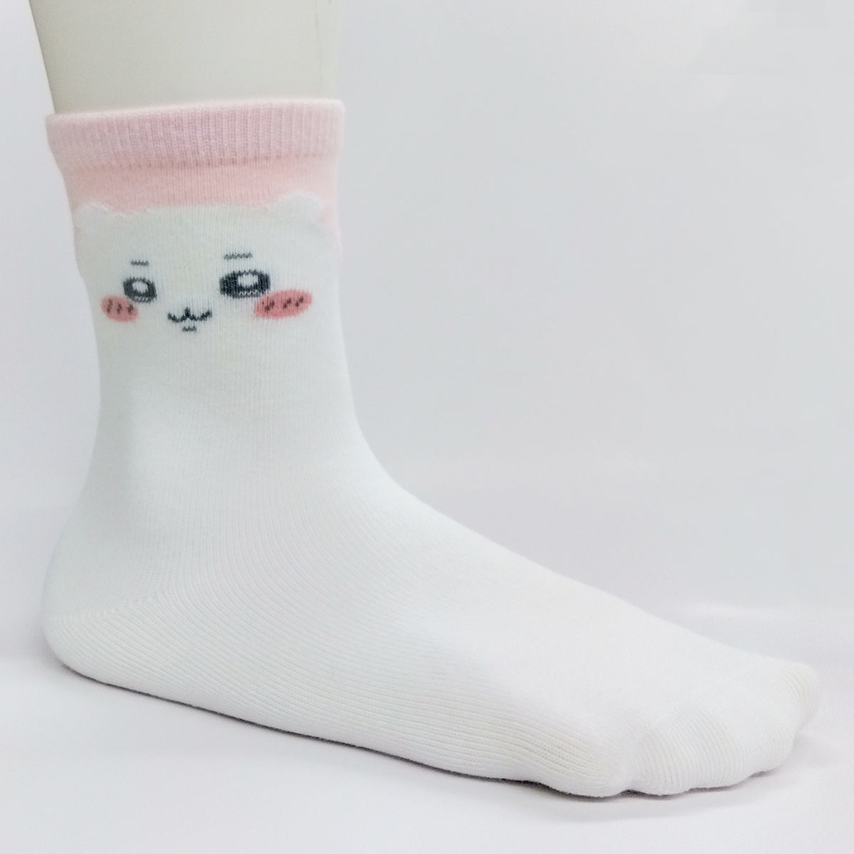 Chiikawa Crew Socks (Chiikawa Face)