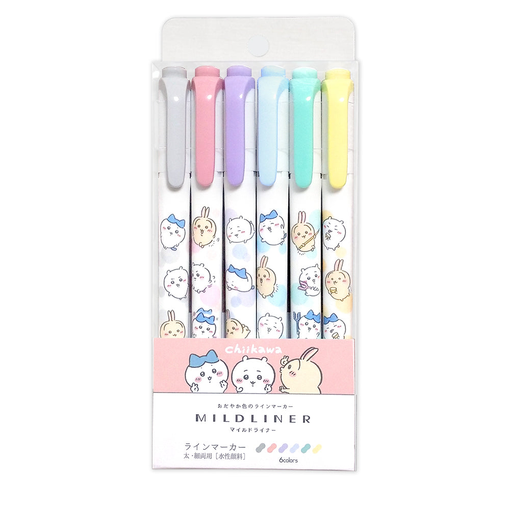 吉伊卡哇 荧光笔 6支装