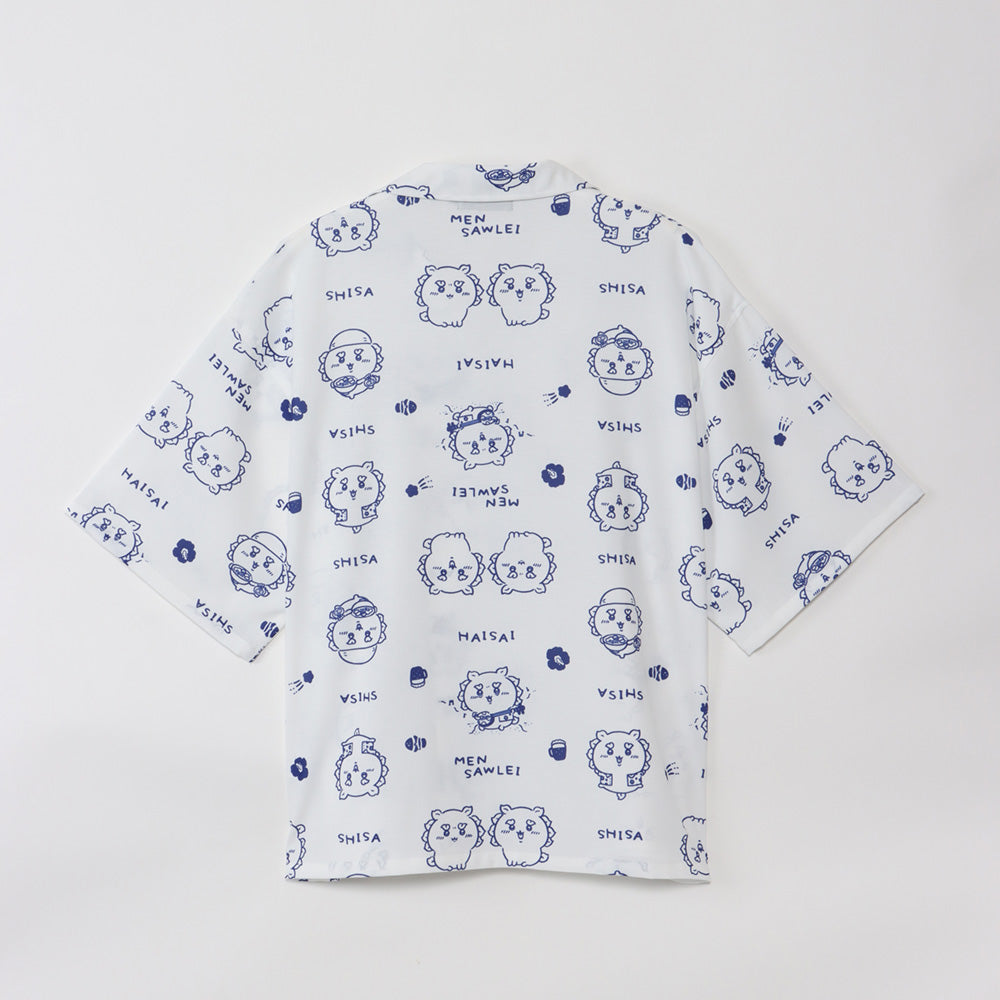 Chiikawa Shisa Festival!!! Open Collar Shirt (Shisa White)