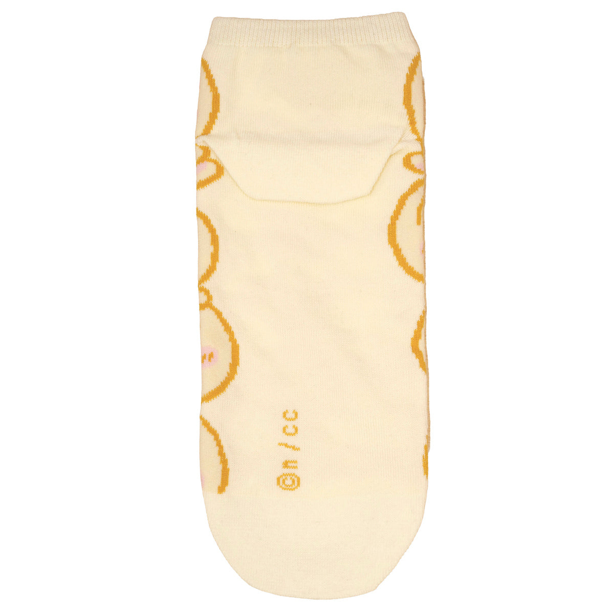 ちいかわ クルーソックス うさぎいっぱい イエロー