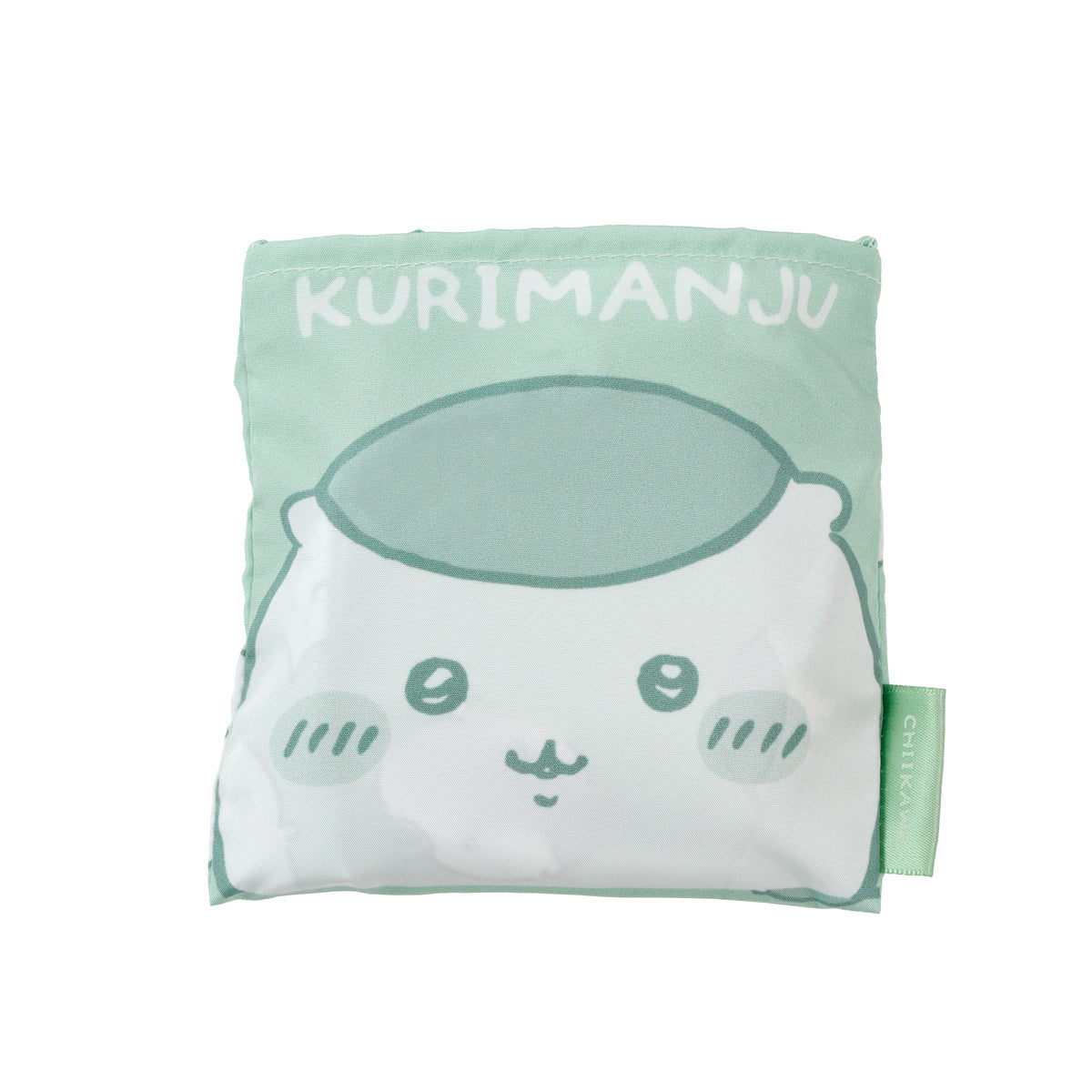 吉伊卡哇 環保袋 栗子饅頭滿版圖案 綠色