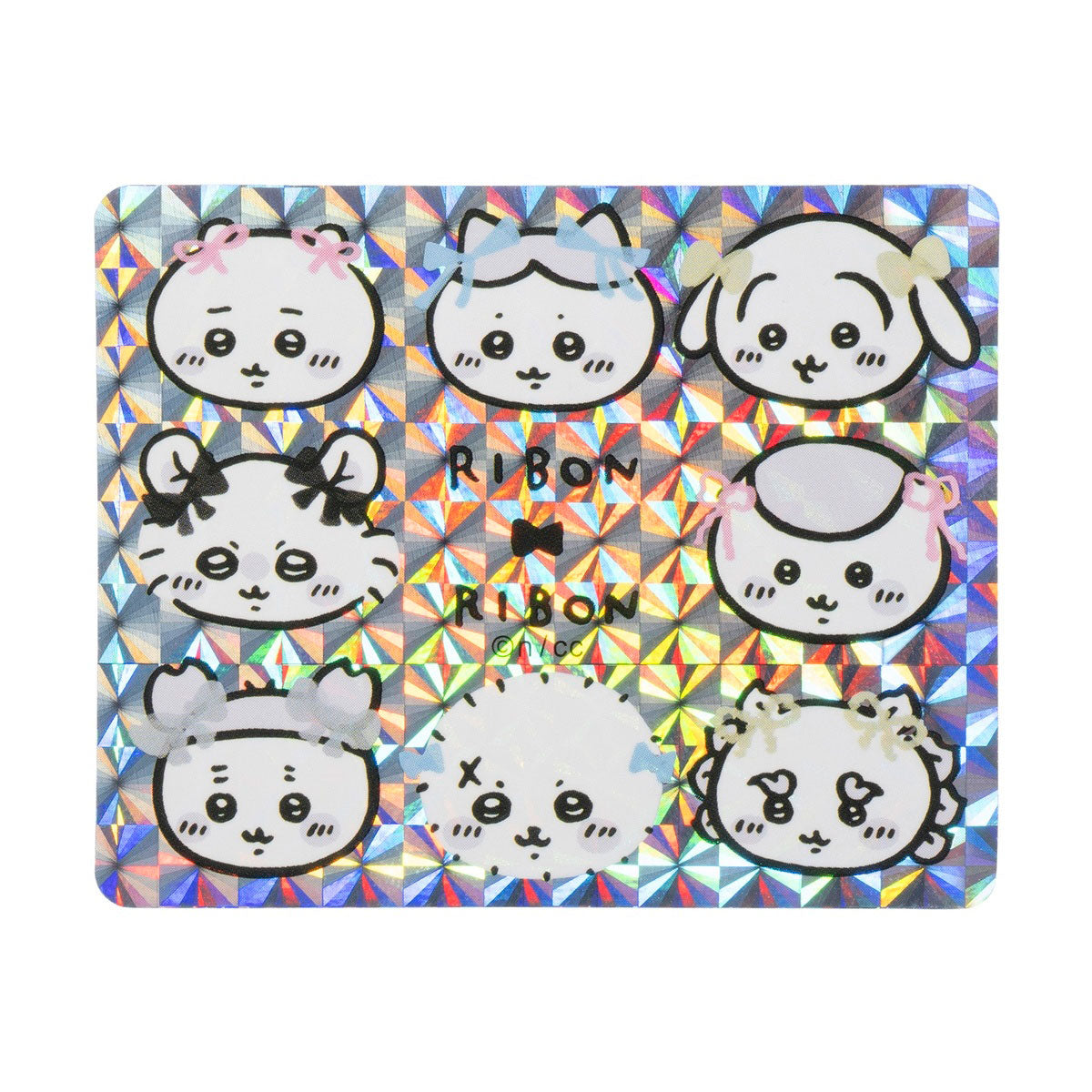 ちいかわ スマホに貼れるサイズのホログラムステッカー(RIBON)