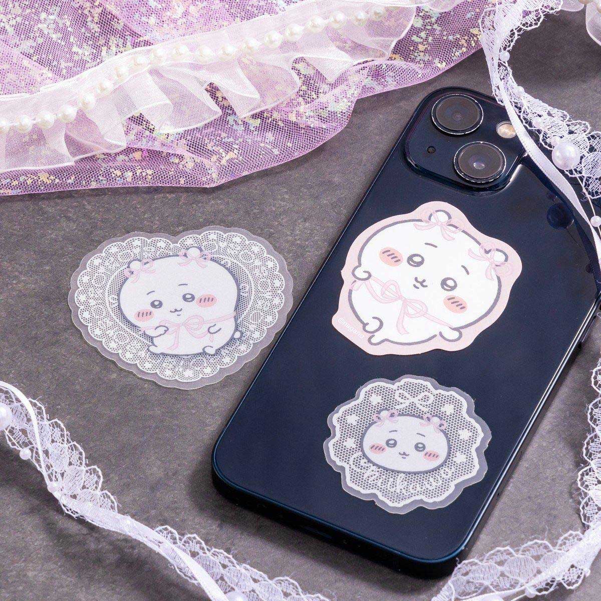 ちいかわ Go!HARAJUKU スマホに貼れるサイズの3枚セットステッカー(リボン ちいかわ)