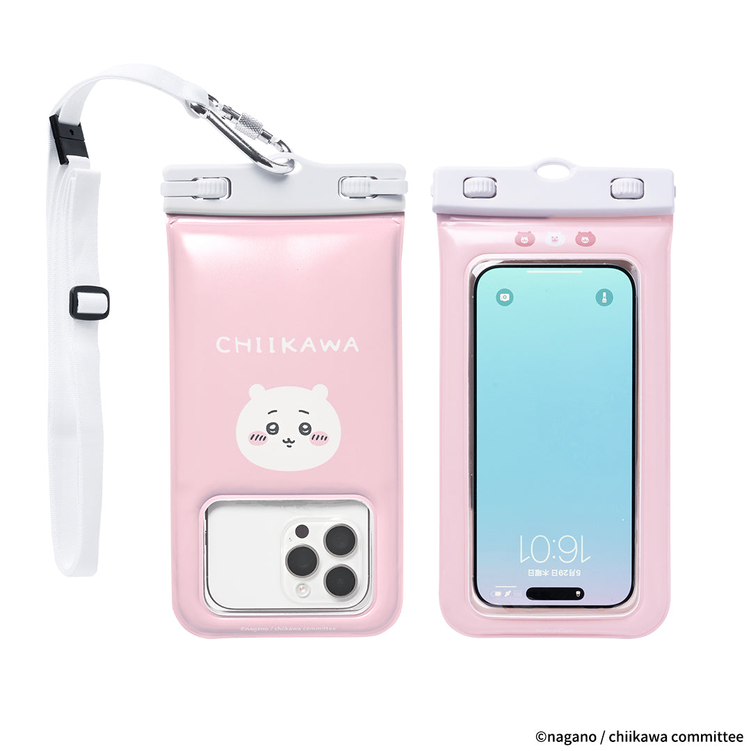 ちいかわ DIVAID フローティング防水ケース ショルダーストラップ付き(ちいかわ・フェイス)