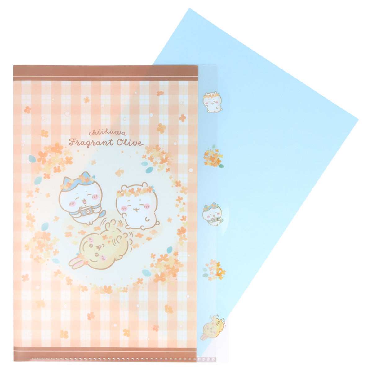 吉伊卡哇 切割透明文件夾 5P(格紋)