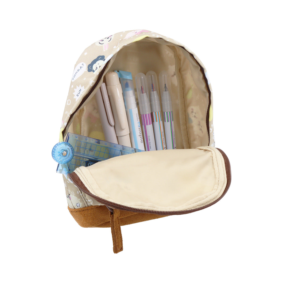 ちいかわ ペンケース BACKPACK ボトムスウェード OD28(ベージュ)