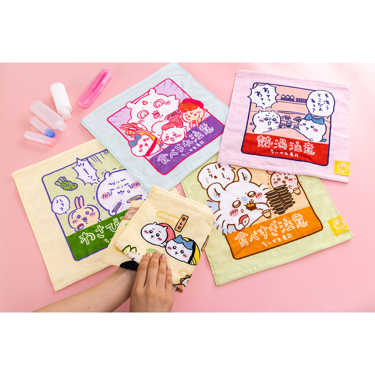 ちいかわ ちいかわ寿司 ハンドタオル(食べられ注意)