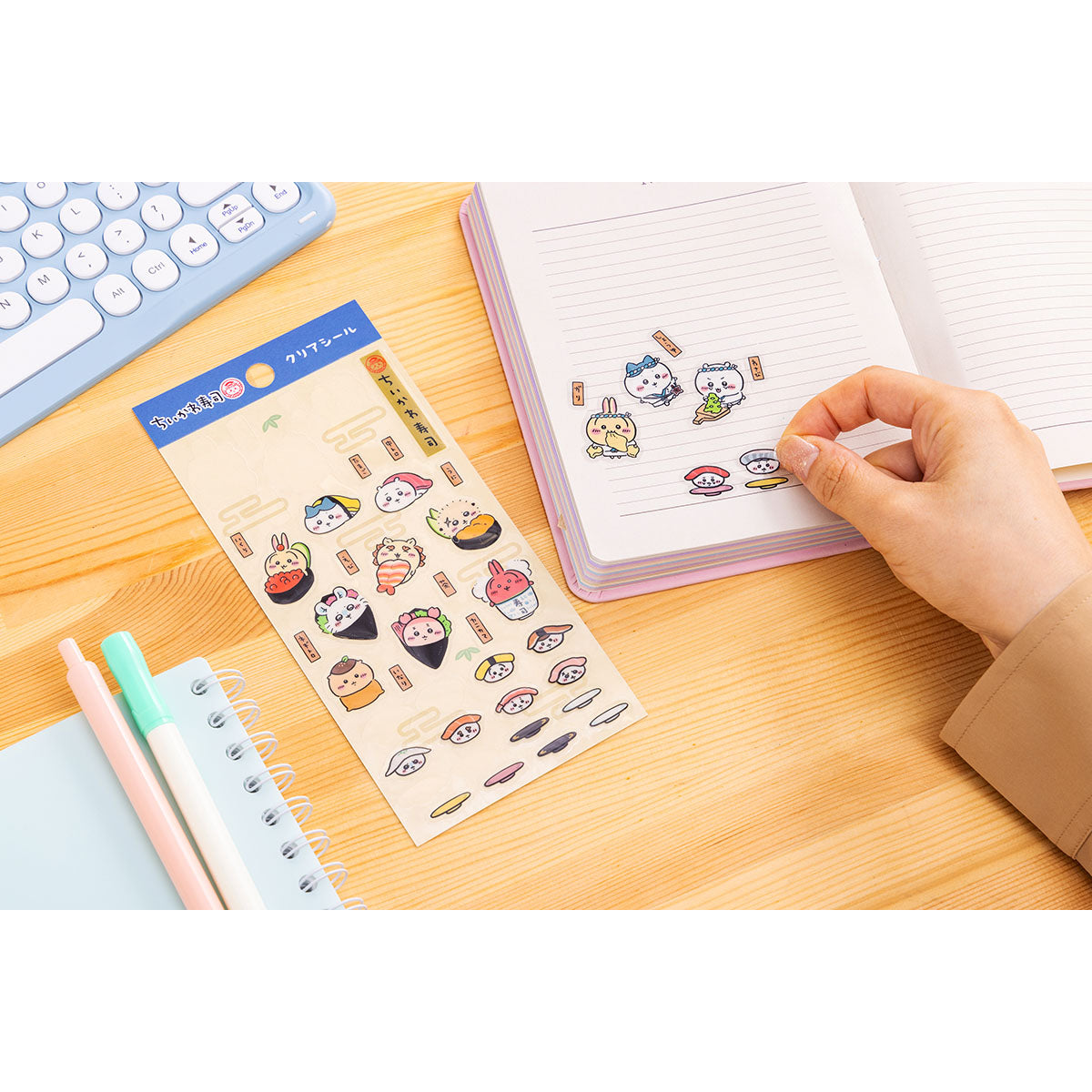 Chiikawa Chiikawa Sushi Clear Stickers (Sushi Everyone)