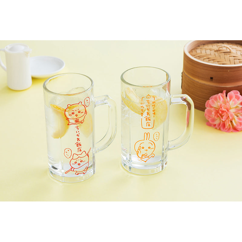 Chiikawa Chinese Diner Beer Mug Glass (Chiikawa & Hachiware)