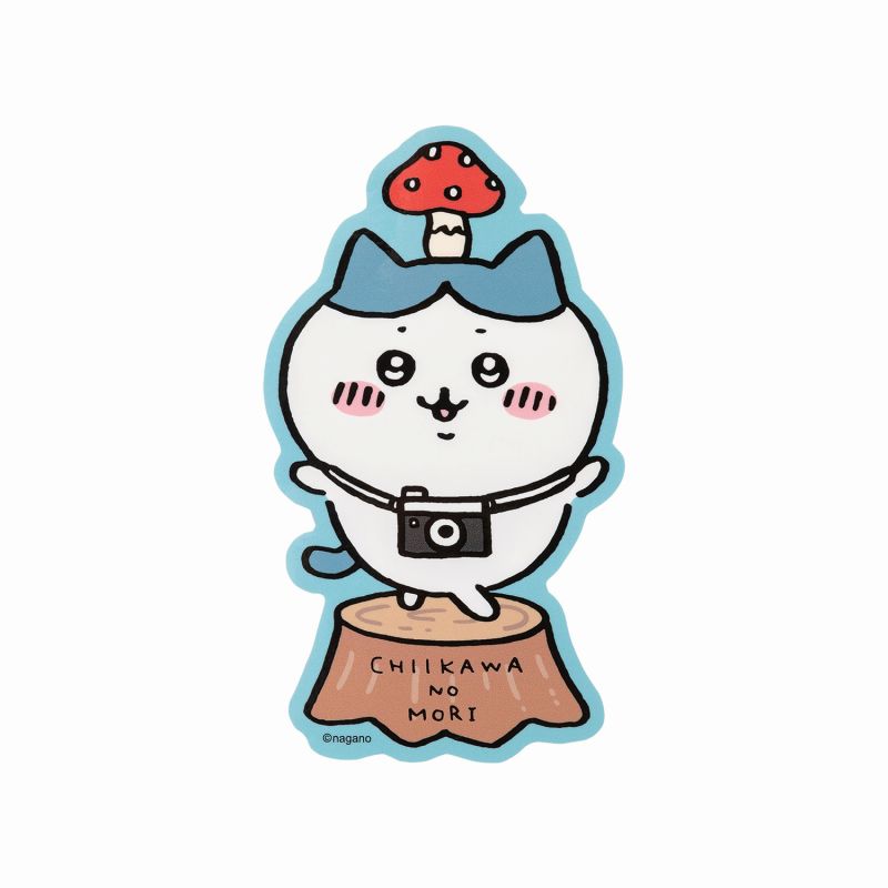 ちいかわ ゆるカットビッグステッカー (きのこハチワレ)