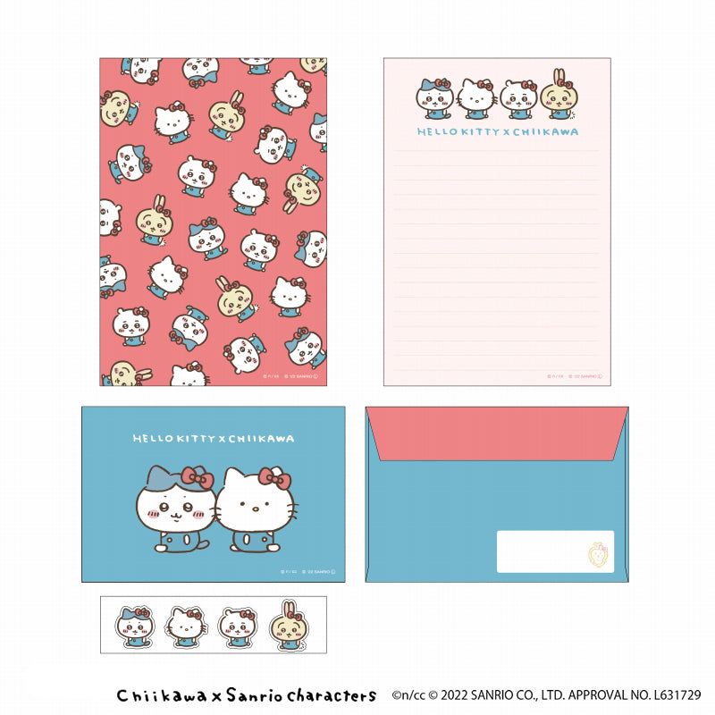 Chiikawa × Sanrio Characters Letter Set (Hello Kitty × Chiikawa)