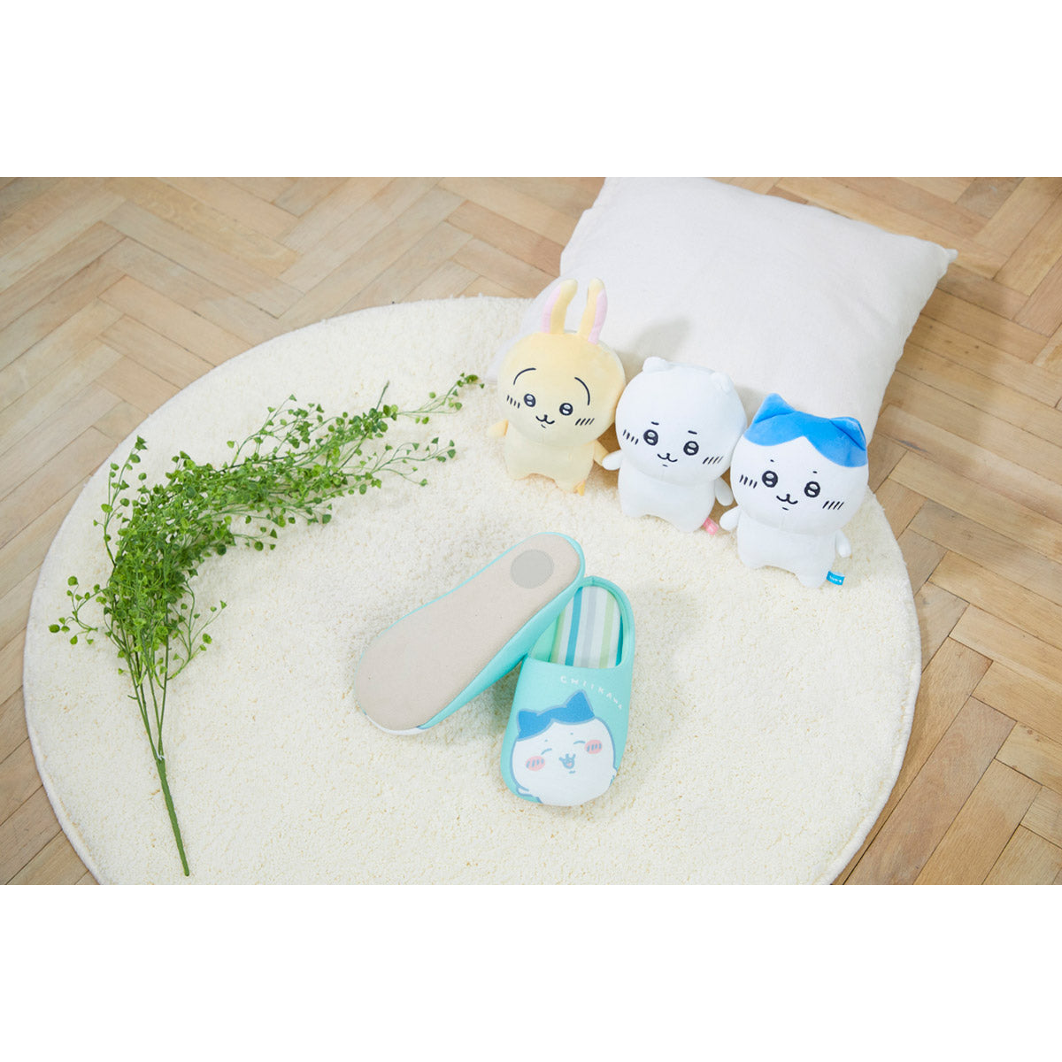 ちいかわ ストライプルームシューズ GR