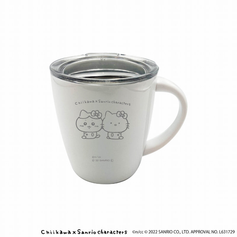 ちいかわ×サンリオキャラクターズ 蓋付きステンレスマグ(キティハチワレ)