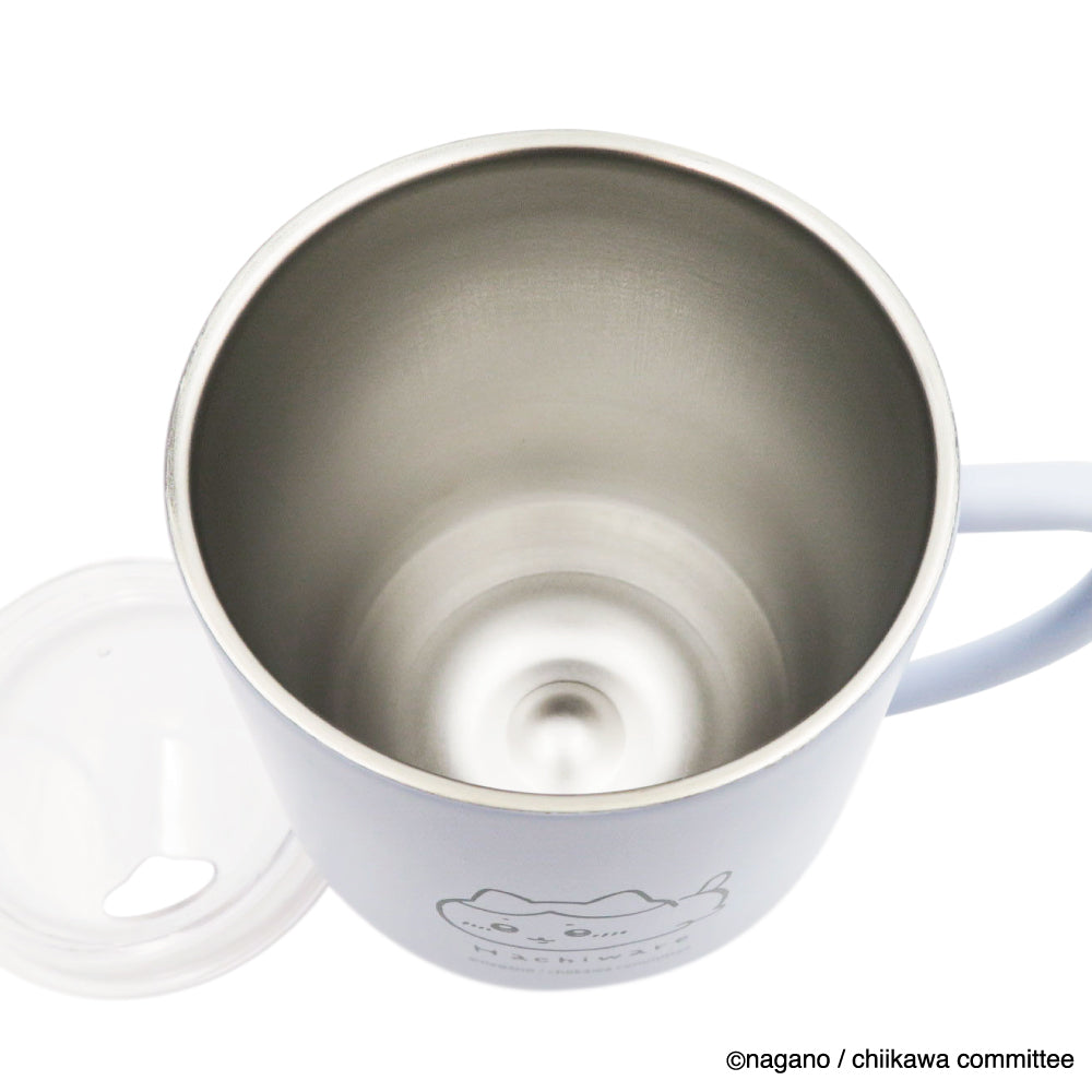 Chiikawa Lid Stainless Steel Mug (Hecha Hachiware)