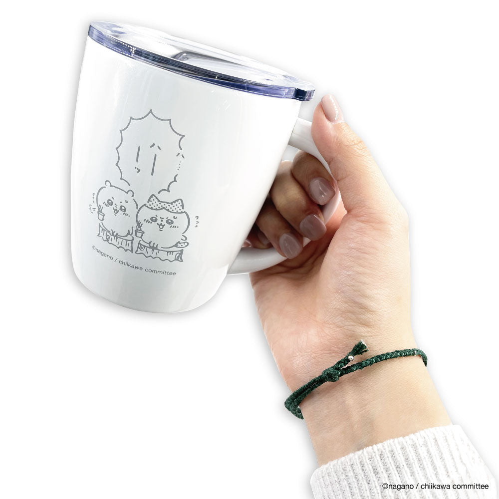 Chiikawa Lidded Stainless Steel Mug (Hah)