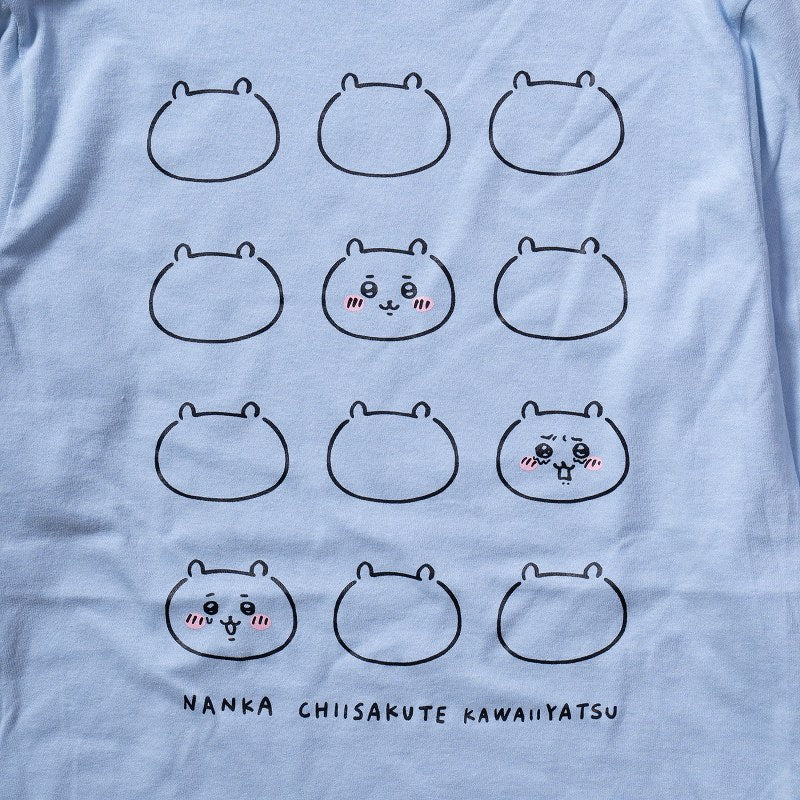 Chiikawa FACE L/S T-Shirt Light Blue