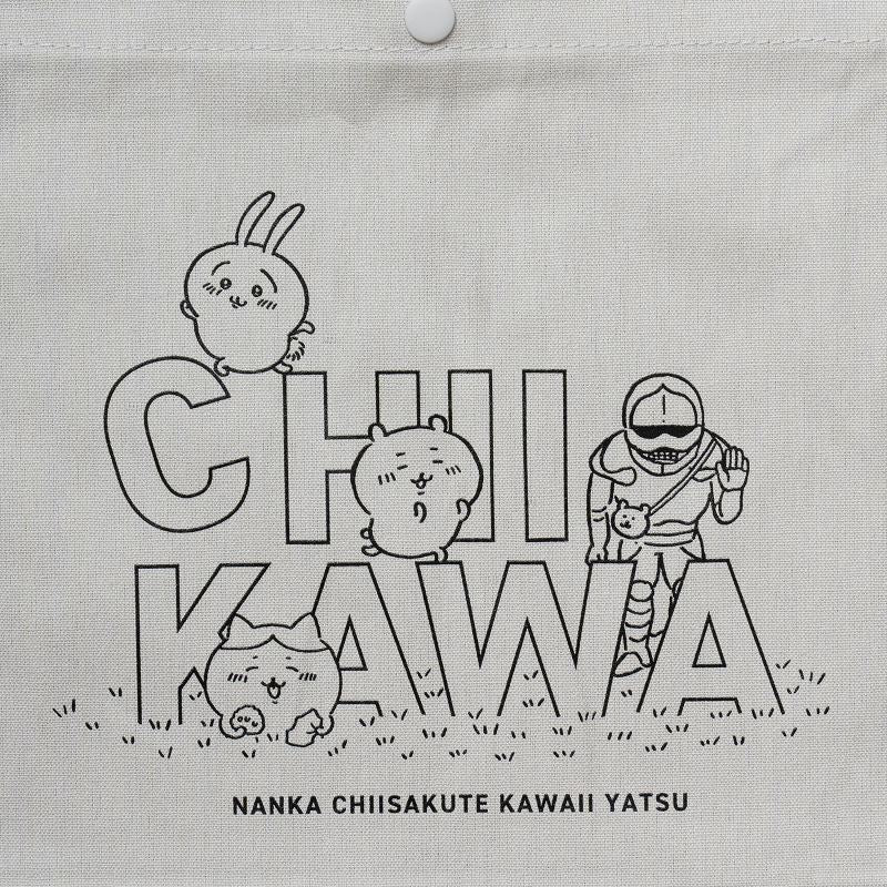 ちいかわ キャンバス サコッシュ 集合(ライトグレー)
