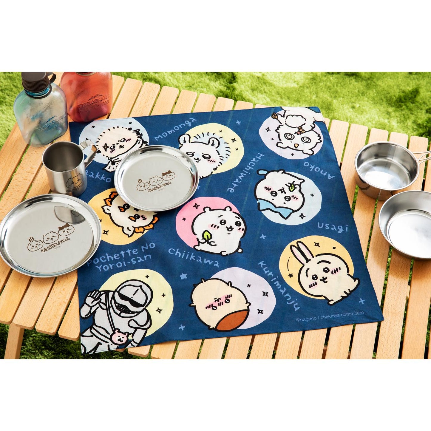 치이카와 캠프GO! 스테인리스 접시 18cm