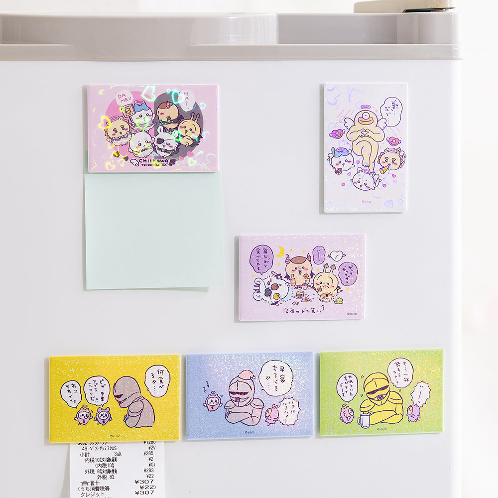 Chiikawa Angel & Demon Hologram Square Magnet ("Love," right...)