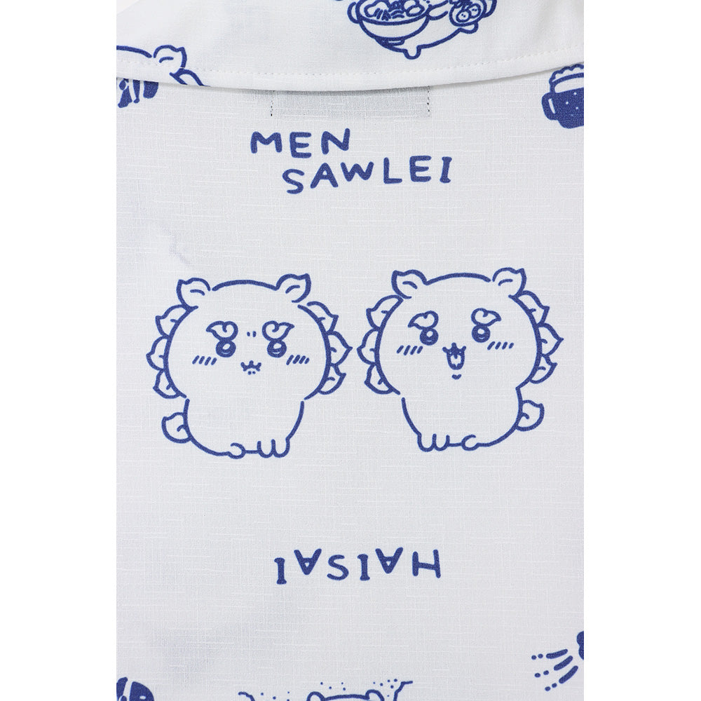 Chiikawa Shisa Festival!!! Open Collar Shirt (Shisa White)