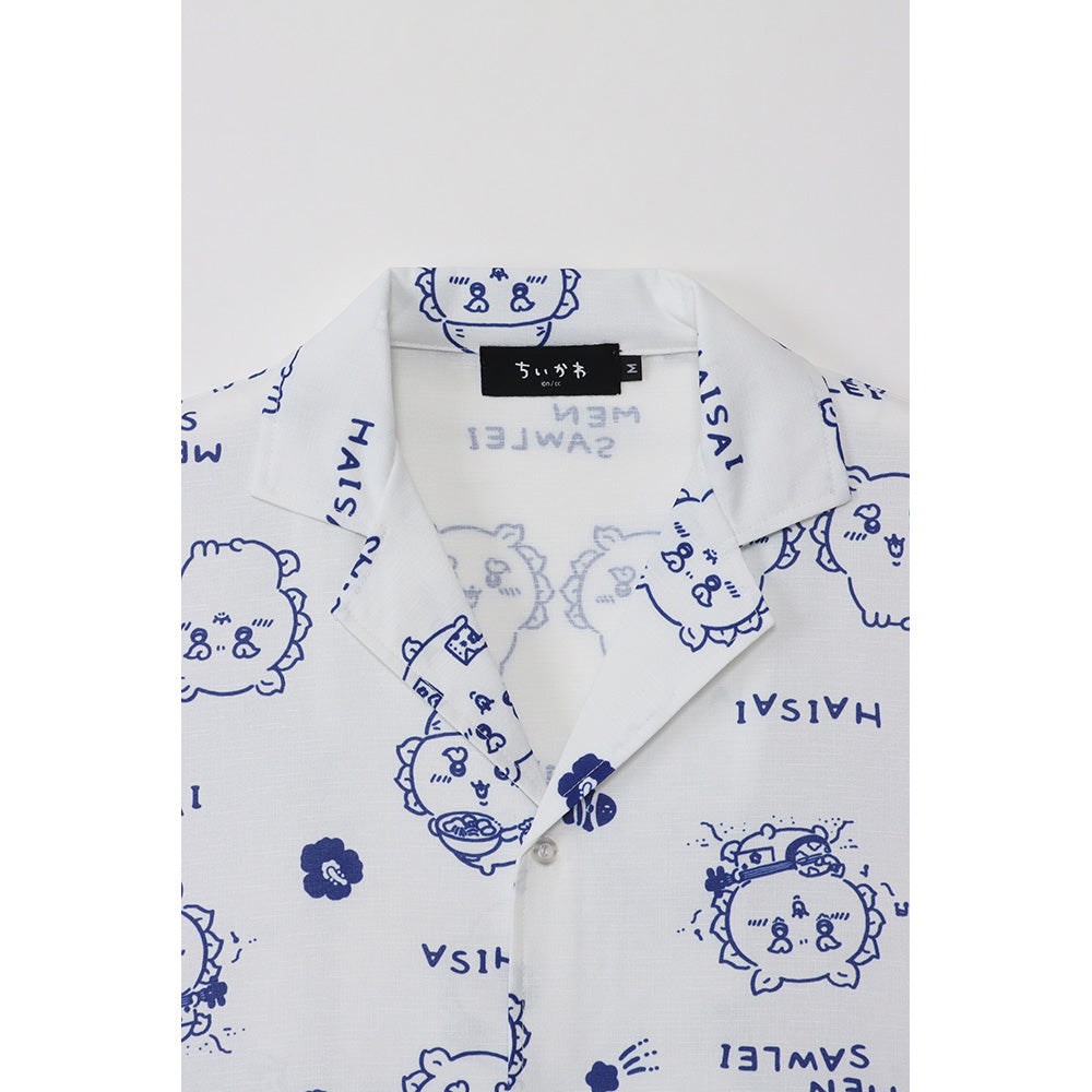 Chiikawa Shisa Festival!!! Open Collar Shirt (Shisa White)