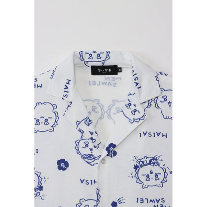 Chiikawa Shisa Festival!!! Open Collar Shirt (Shisa White)