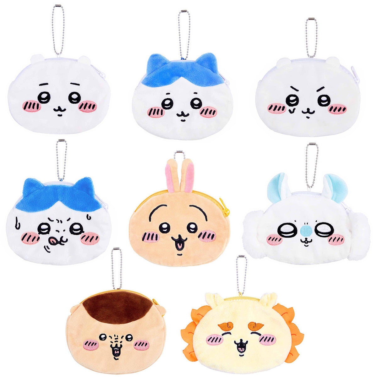 Chara-Po Series Chiikawa Trading Face Pouch (Tomorrow, Let's Do Our Best! Edition) (All 8 Types)