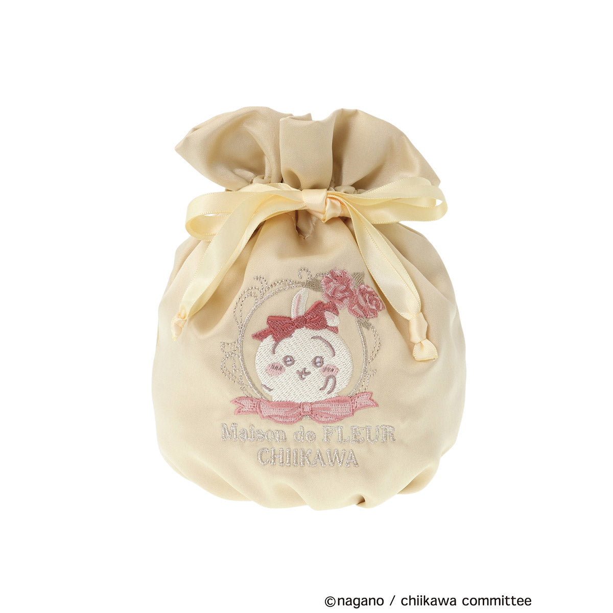 【予約】ちいかわ Maison de FLEUR 刺繍巾着（うさぎ）【2025年3月中旬より順次発送予定（発送延期の場合もキャンセル不可）】【通常商品と同時購入・配送希望日指定不可】【キャンペーン対象外】