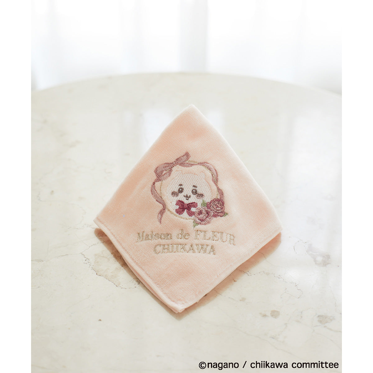 [Pre-order] Chiikawa Maison de FLEUR Embroidered Towel Handkerchief (Chiikawa)
