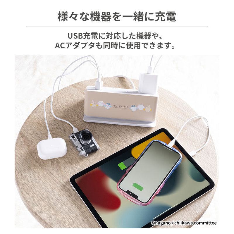 Chiikawa humor AC & USB Tap