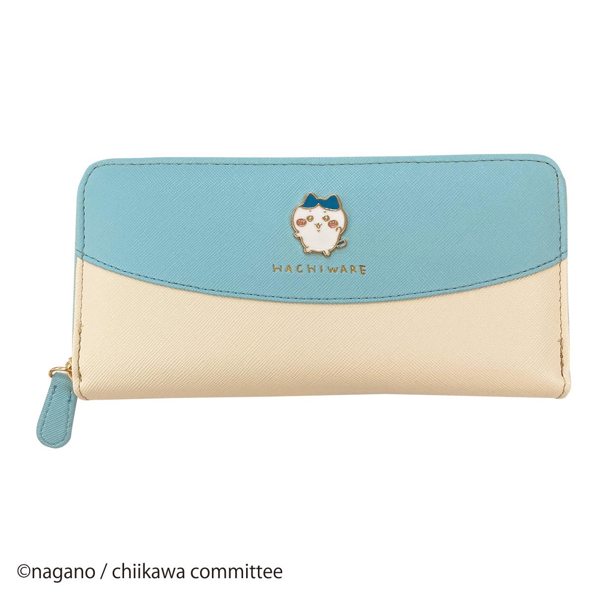 Chiikawa Badge Round Long Wallet (Hachiware)
