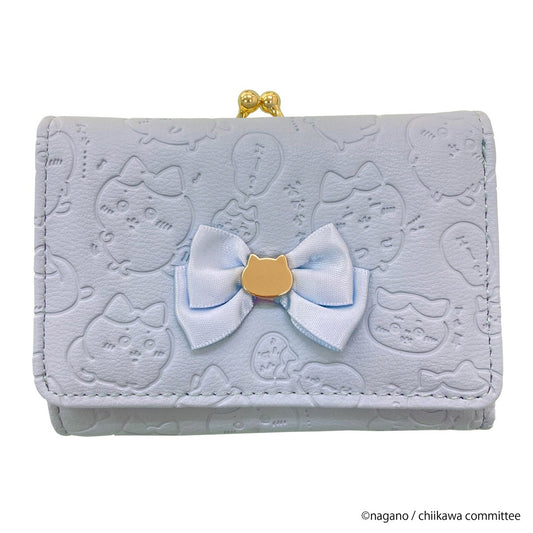 Chiikawa Wallet with snap closure and satin ribbon (Hachiware) 