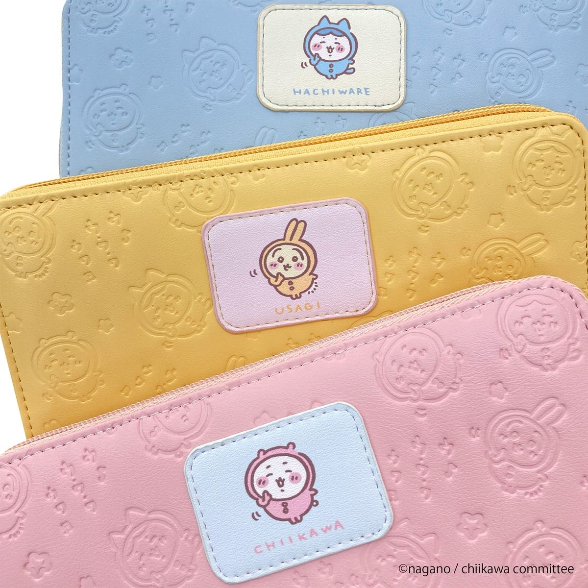 Chiikawa PrintPatch type folding long wallet (Hachiware) 