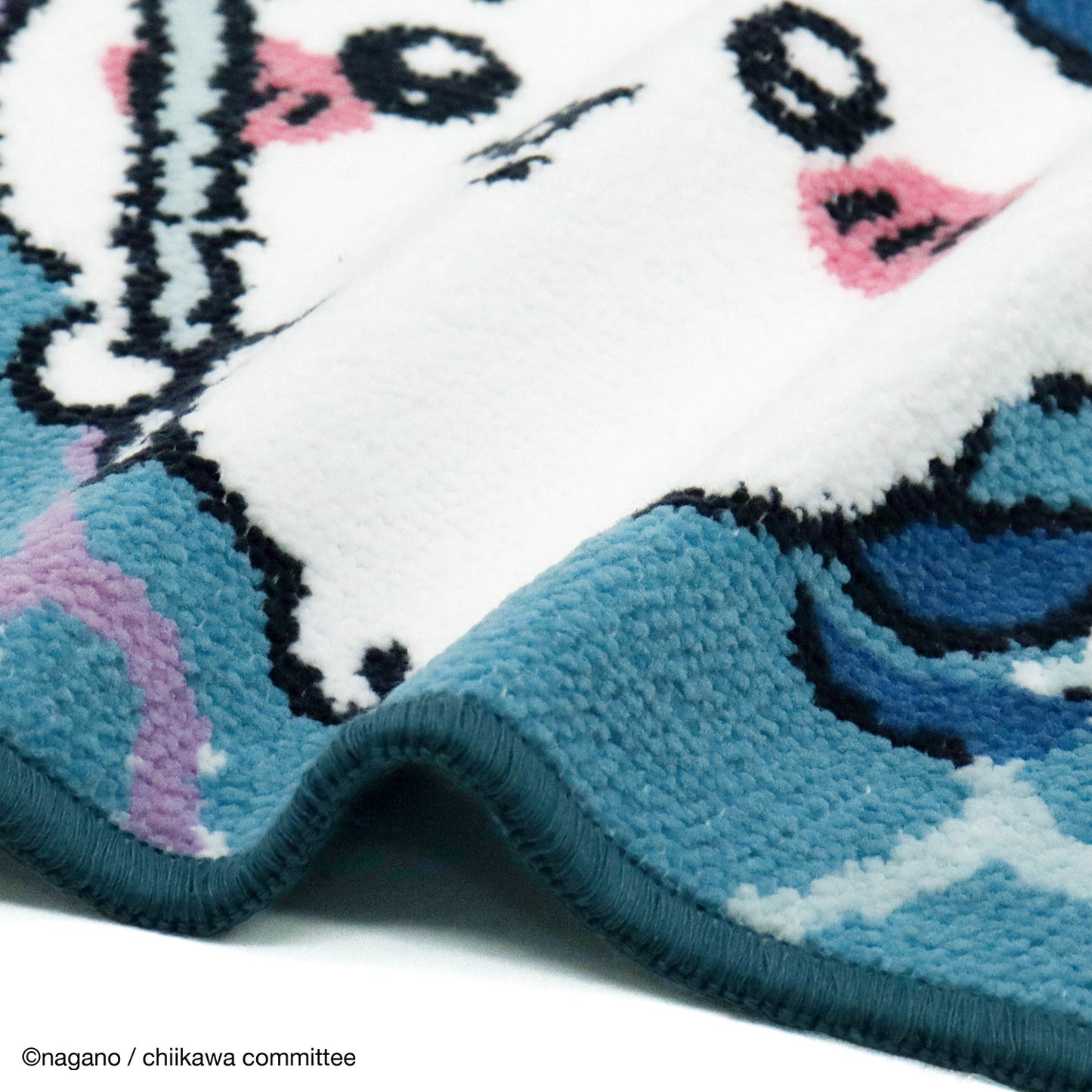 吉伊卡哇 絨毛織毛巾巾（防護藍色）