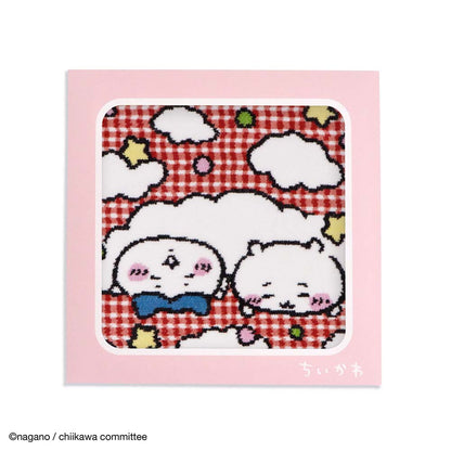 ちいかわ シェニール織タオルハンカチ（ごろん レッド）
