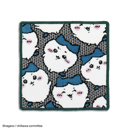 ちいかわ シェニール織タオルハンカチ（ハチワレいっぱい ブルー）