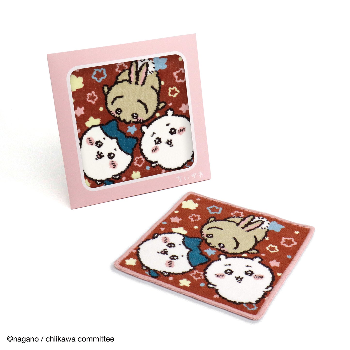 치이카와 셰닐직물 타올 손수건 (반짝반짝 핑크)