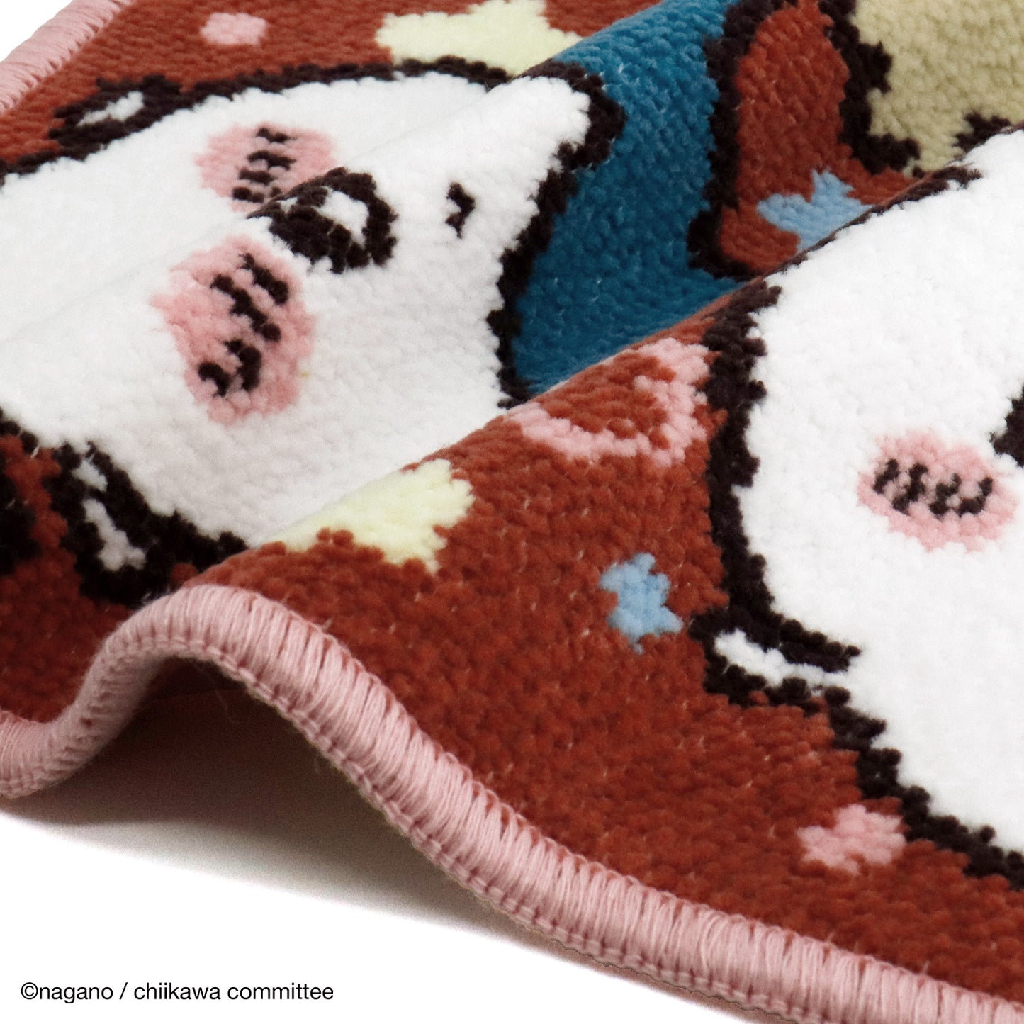 치이카와 셰닐직물 타올 손수건 (반짝반짝 핑크)