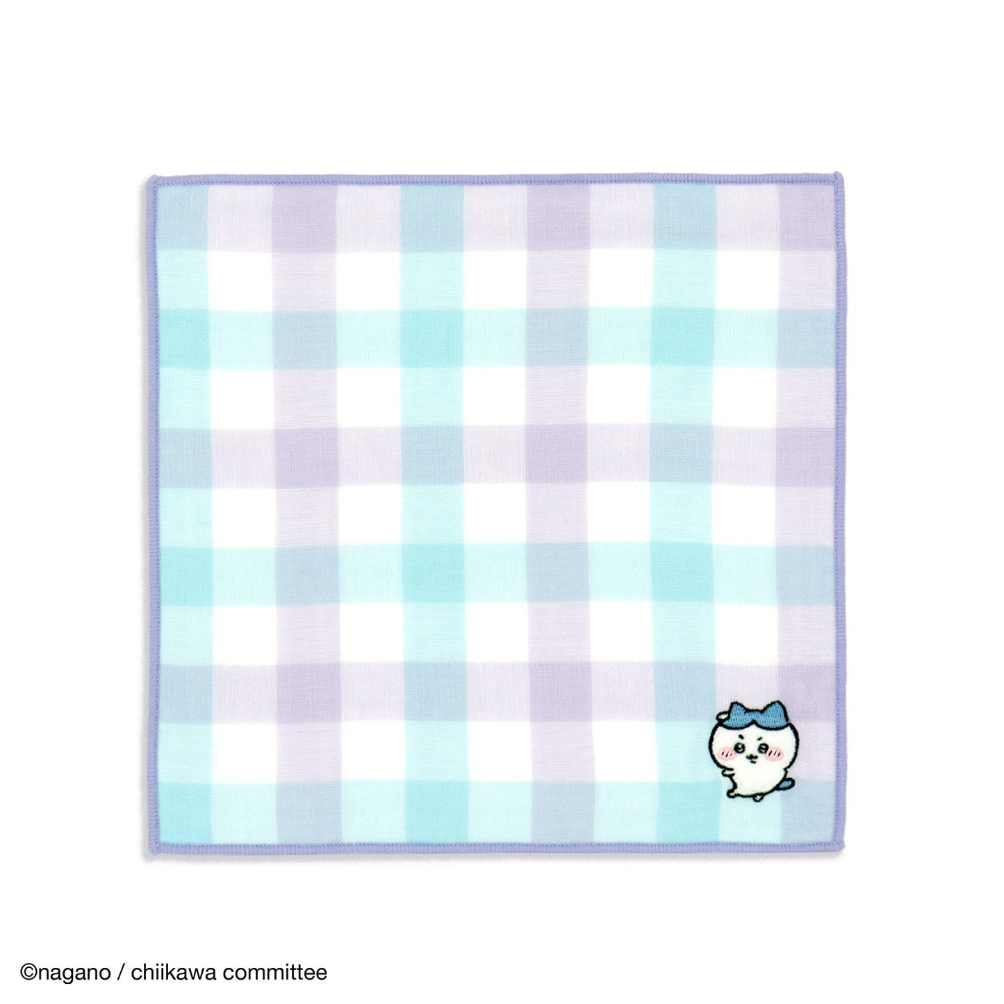 吉伊卡哇 8重纱布毛巾手帕（方格绿色）