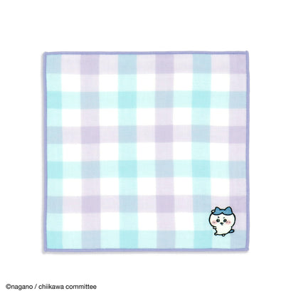 吉伊卡哇 8重纱布毛巾手帕（方格绿色）