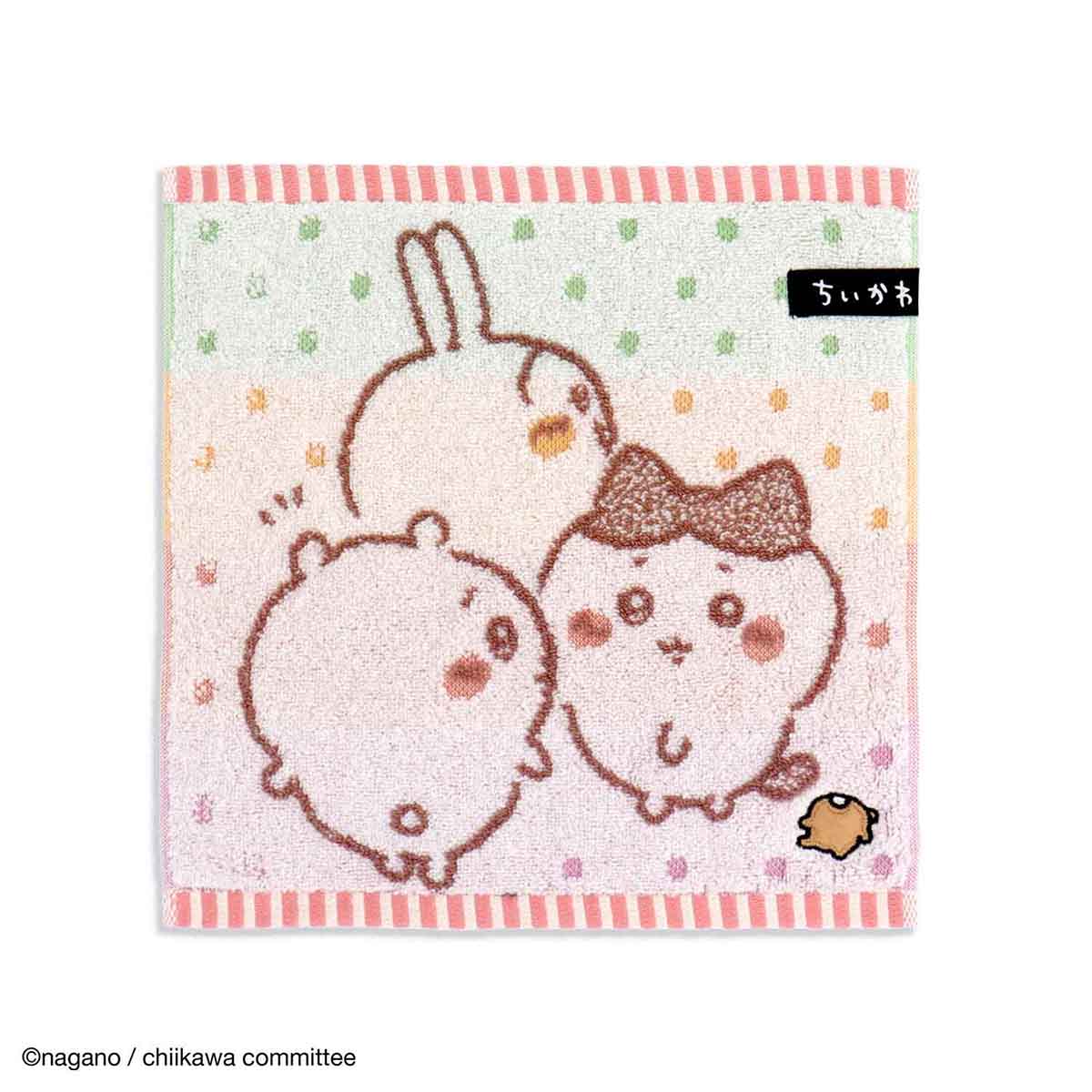 吉伊卡哇 毛巾手帕（朋友 粉色）