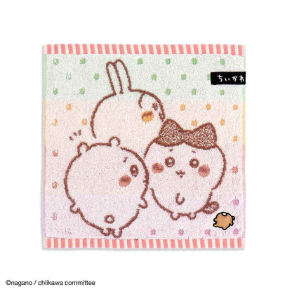 吉伊卡哇 毛巾手帕（朋友 粉色）