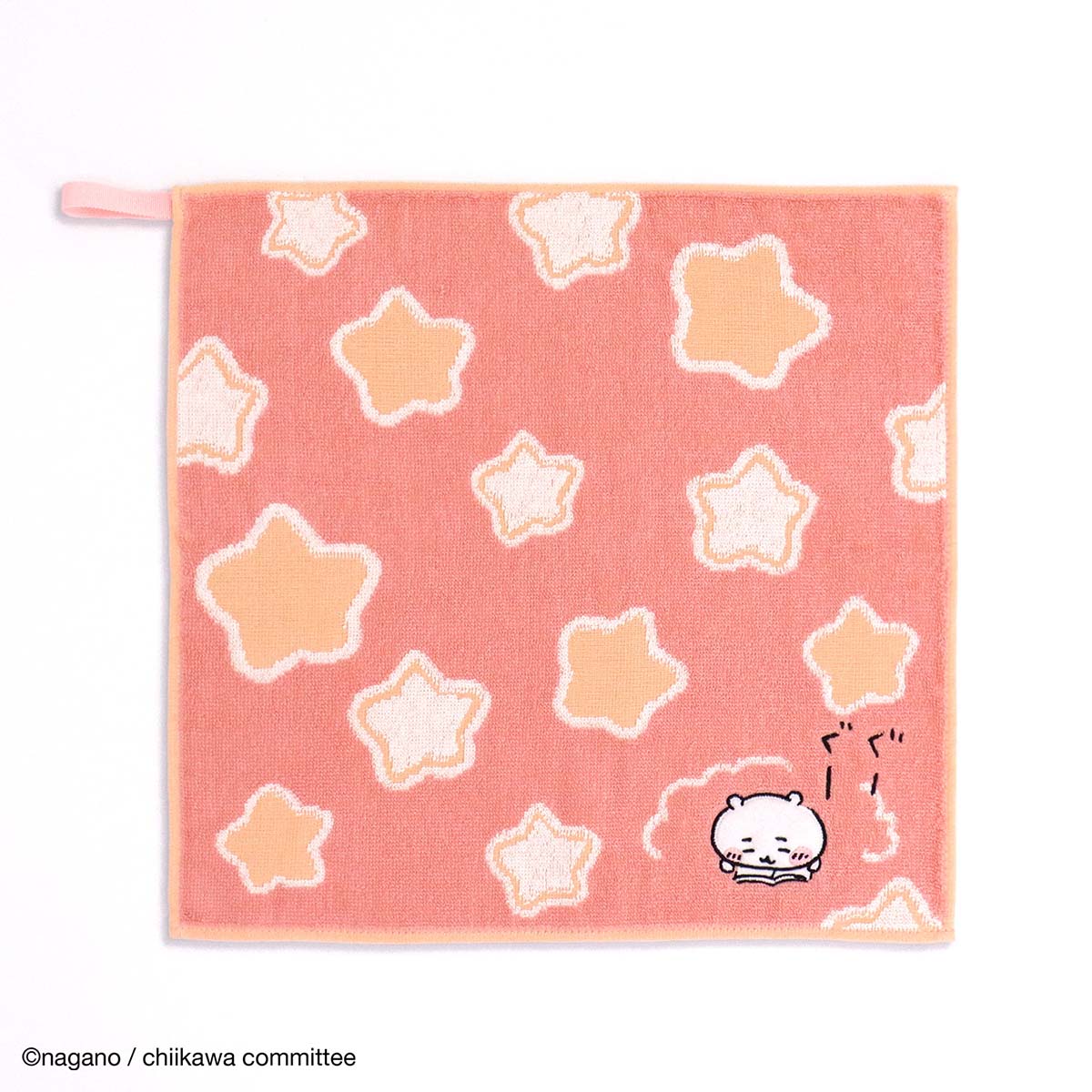 吉伊卡哇 帶環洗臉毛巾（熟睡 粉紅）