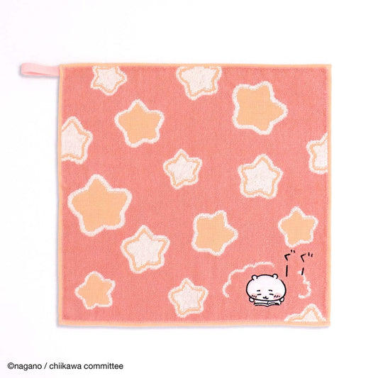 吉伊卡哇 帶環洗臉毛巾（熟睡 粉紅）